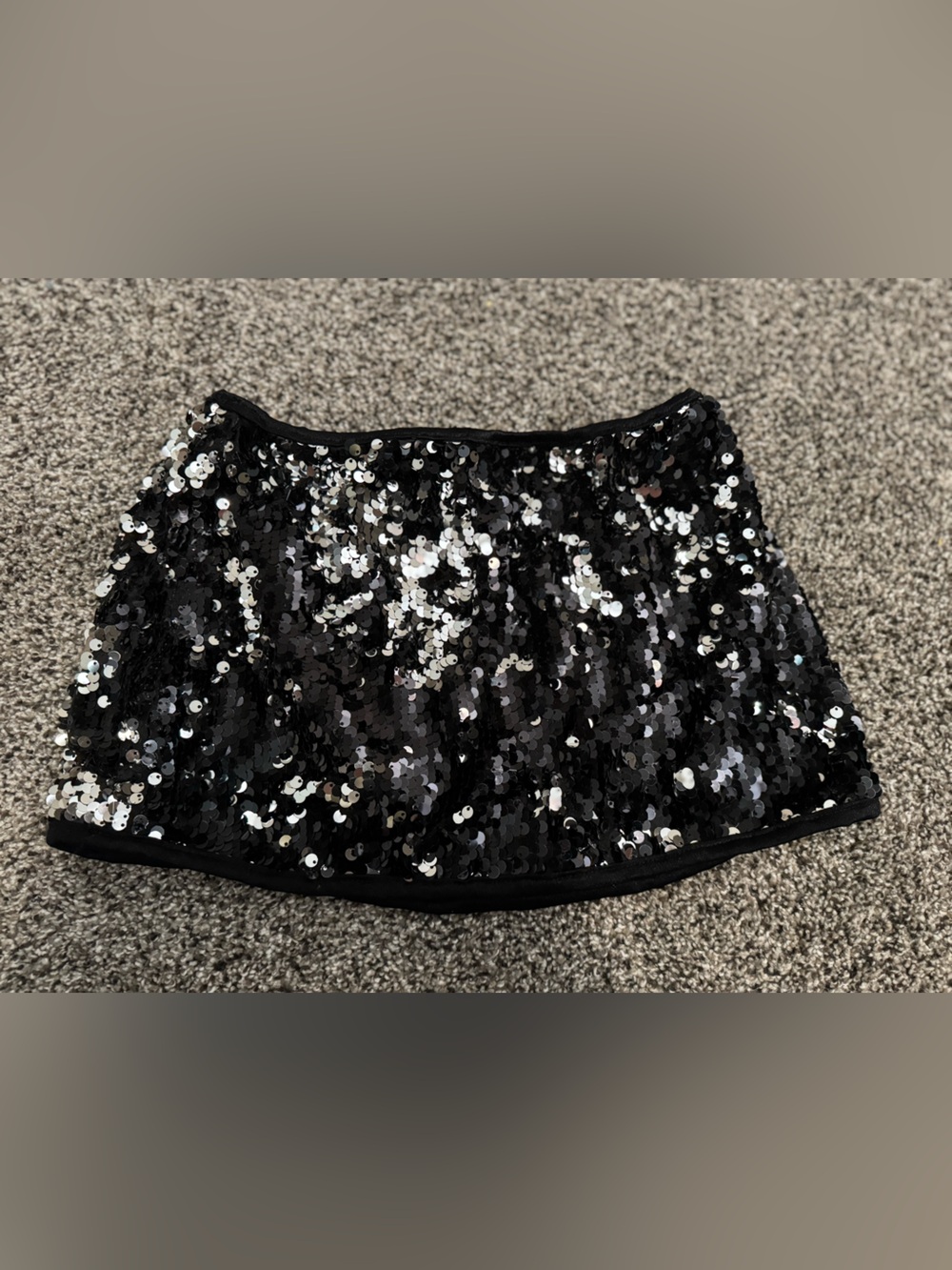 Black Sequin MINI skirt